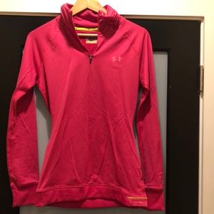 1/4 Zip Under Armour Pink Mock Neck long sleeve shirt